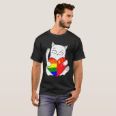 T-shirt Partisan fière de l'animal de l'allie de chat de C (Devant entier)