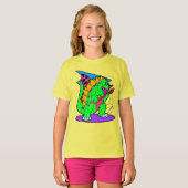 T-shirt Partition Dinosaures stegosaurus guitare (Devant entier)