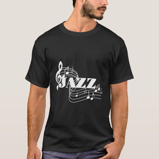 T-shirt Partition musicale de jazz Notes de jazz (Devant)