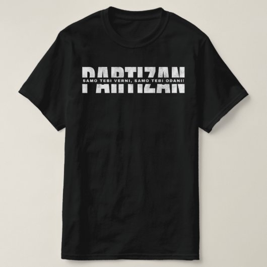 T-shirt PARTIZAN Texte Blanc  (Design devant)
