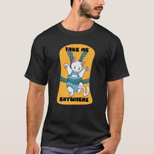 T-shirt partout chatte chatte ceintures mignonnes (Devant)