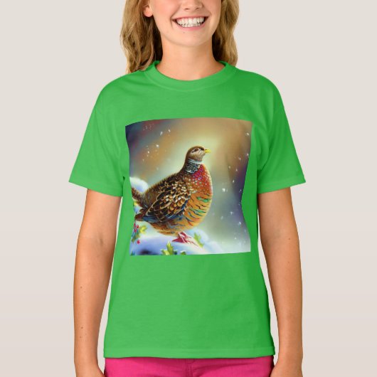 T-shirt Partridge de Noël 3 (Devant)
