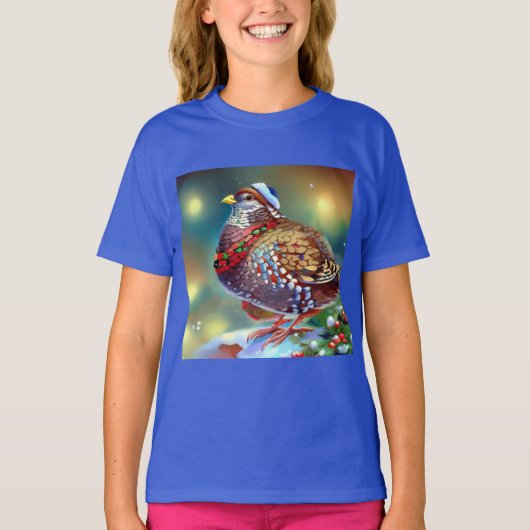 T-shirt Partridge de Noël 4 (Devant)