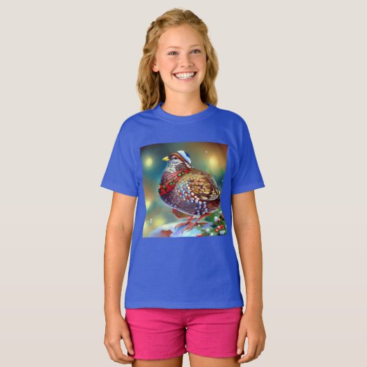 T-shirt Partridge de Noël 4 (Devant entier)