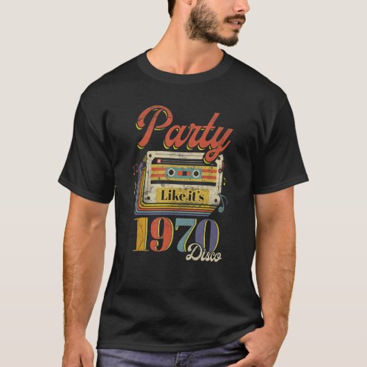 T-shirt Party Like It's 1970 Disco 1970s Funky Party 70s G (Devant)