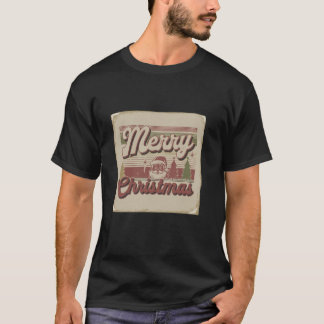 T-shirt Party Retro Vintage XMas Père Noël Joyeux Noël Gra