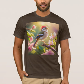 T-shirt Paruline à tête rouge et poitrine tamponnée, oisea