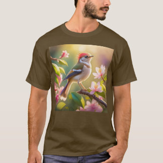 T-shirt Paruline à tête rouge et poitrine tamponnée, oisea