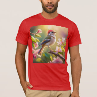 T-shirt Paruline à tête rouge et poitrine tamponnée, oisea