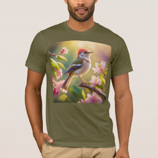 T-shirt Paruline à tête rouge et poitrine tamponnée, oisea