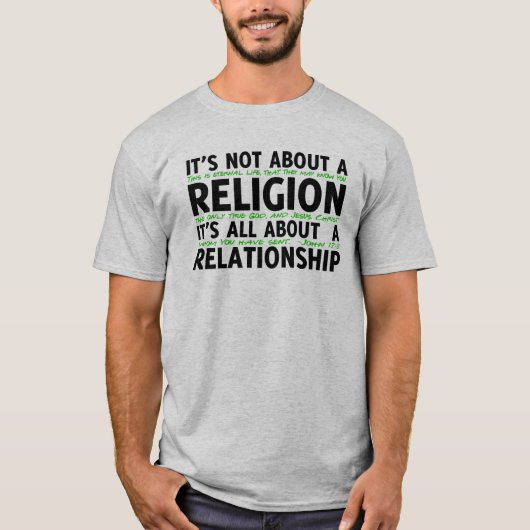 T-shirt Pas au sujet de la chemise de religion (Devant)
