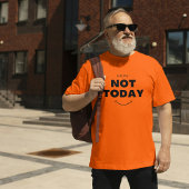 T-shirt Pas aujourd'hui Black Minimalist Citation