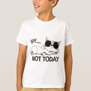 T-shirt pas aujourd'hui chat