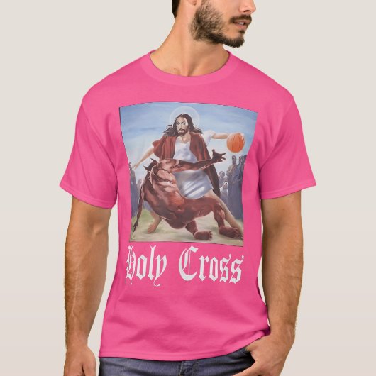 T-shirt Pas aujourd'hui Satan Jésus Crossover Basket Saint (Devant)