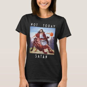 T-shirt Pas Aujourd'Hui Satan Jesus Vs Satan À Bysketbyll