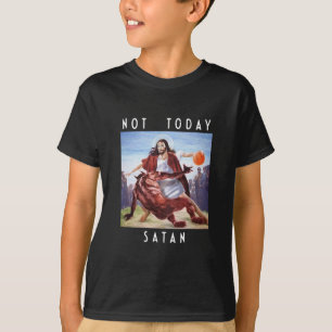 T-shirt Pas aujourd'hui Satan Jésus Vs Satan en Sketll