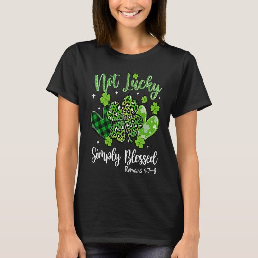 T-shirt Pas chanceux Simplement béni St Patrick's Day Iris (Devant)