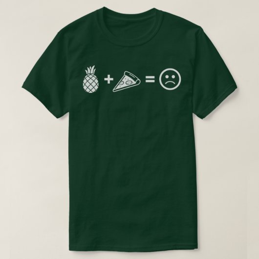 T-shirt Pas d'ananas sur Pizza Easy Equation (Design devant)