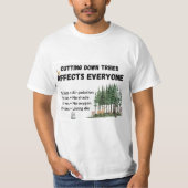 T-shirt Pas d'arbres = Pas d'oxygène (Devant)
