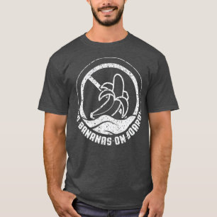 T-shirt Pas De Bananes À Bord Drôle Bateau Pontoon Cadeau