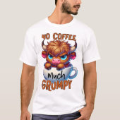 T-shirt Pas de café beaucoup grincheux (Devant)