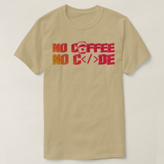 T-shirt Pas de café Pas de code (Design devant)