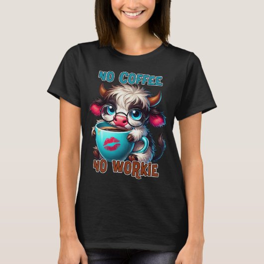 T-shirt Pas de café, pas de travail (Devant)
