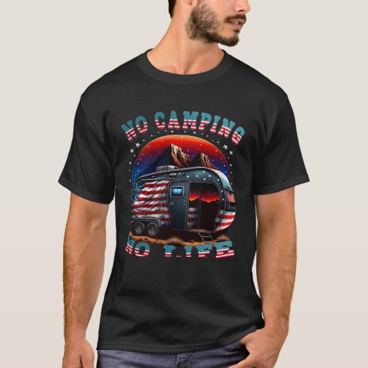T-shirt Pas De Camping Pas De Vie Camping Et Caravan Adven (Devant)