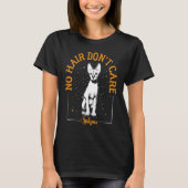 T-shirt Pas de cheveux s'en fiche mignon Sphynx sans cheve (Devant)