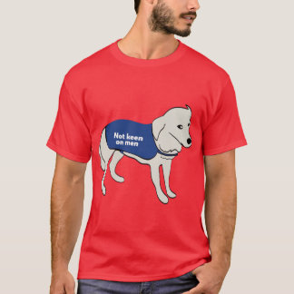 T-shirt Pas de chien sur les hommes portant une veste de g