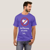 T-shirt pas de coup de foudre rétro (Devant entier)