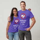 T-shirt pas de coup de foudre rétro (Unisexe)