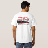 T-SHIRT PAS DE DÉMARCHAGE (Dos entier)