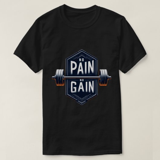 T-shirt Pas de douleur ni gain (Design devant)