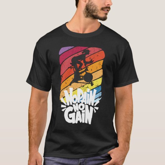 T-shirt Pas de douleur Pas de gain Classe de cyclisme inté (Devant)