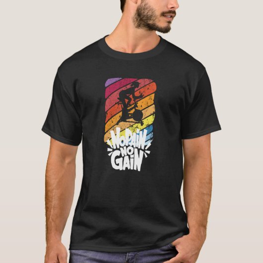 T-shirt Pas de douleur Pas de gain Classe de cyclisme inté (Devant)