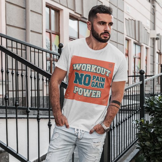 T-shirt Pas de douleur pas de gain puissance d'entraînemen