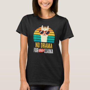 T-shirt Pas de drame pour ce Llama Vintage Sunset Animal