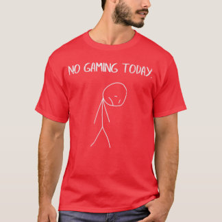 T-shirt Pas de Gamingoday Triste Stickman Drôle de joueur 