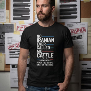 T-shirt Pas de guerre avec l'Iran Chemise des dossiers Eps