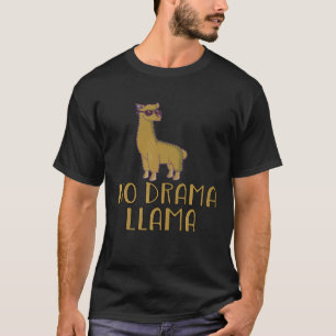 T-shirt Pas de Lama Drame Amoureux des Animaux Alpaga La