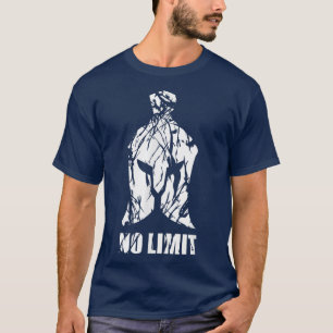 T-shirt Pas De Limite Casque Spartan Gym Motivation Fitnes