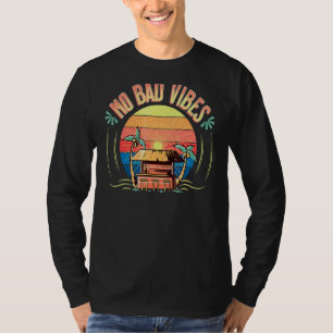 T-shirt Pas De Mauvaises Vibes Message Positif Retro Beach