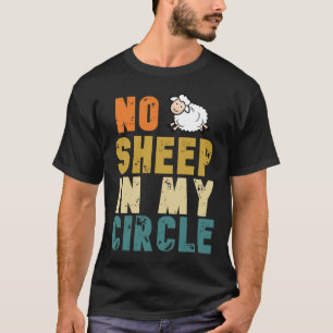 T-shirt Pas de mouton dans mon cercle Vintage Mignons mout