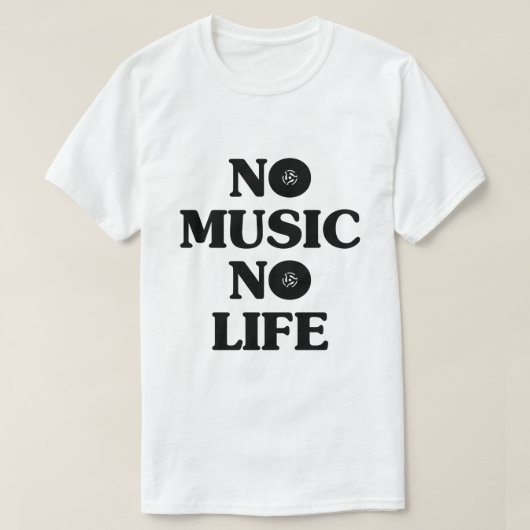 T-SHIRT PAS DE MUSIQUE PAS DE VIE (Design devant)