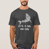 T-shirt Pas de mutilation de requins (Devant)
