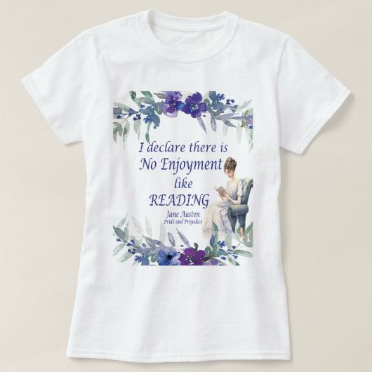 T-shirt Pas De Plaisir Comme Lire Un Citation (Design devant)