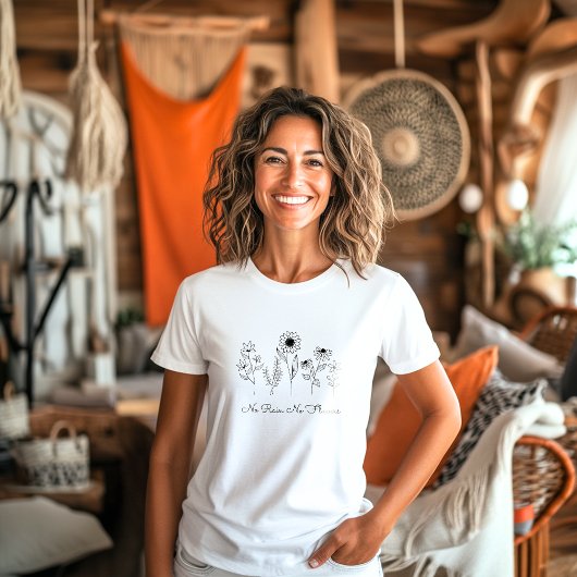 T-shirt Pas de pluie Pas de Fleurs Ligne Boho