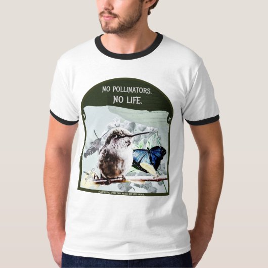 T-shirt Pas de pollinisateurs, pas de vie (Devant)