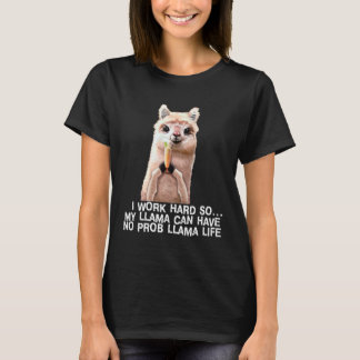 T-shirt Pas de prob LLAma Alapaca mignon Lama Pas de drame